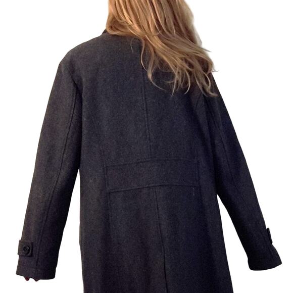 Y2K Wool Style Wrap Coat XXL GRAY Oversized Buttons Punk Goth Whimsigoth Retro⁹ - Picture 4 of 16